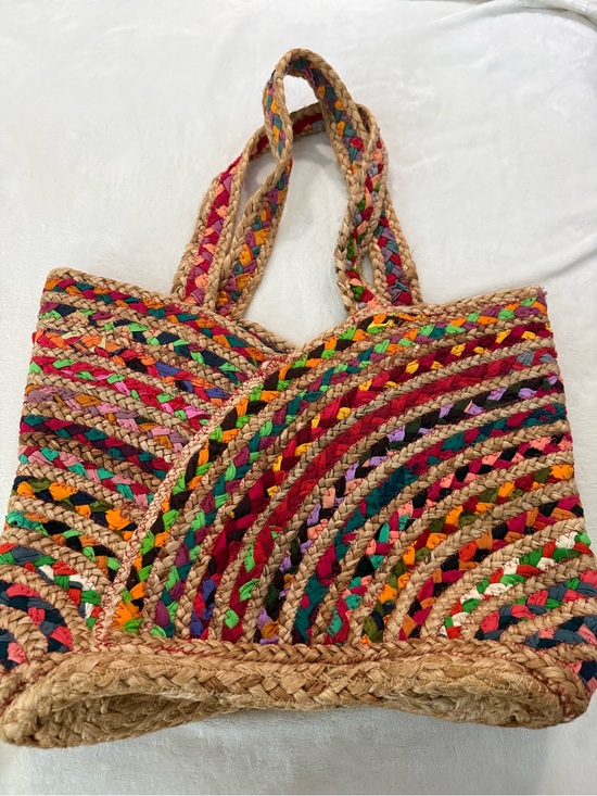 Handbags - Artisan Free Spirit Boho Hippie Ethnic people jute handmade woven tote bag NWOT